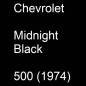 Preview: Chevrolet, Midnight Black, 500 (1974).